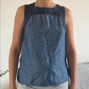 Madewell Chambray tank top